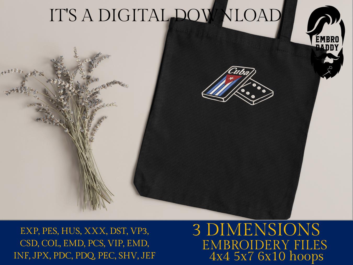 Machine Embroidery files, Puerto Rico, Dominoes Game, Flag San Juan, Island Country National Nation Symbol, Logo, DST, PES, xxx, hus & more,