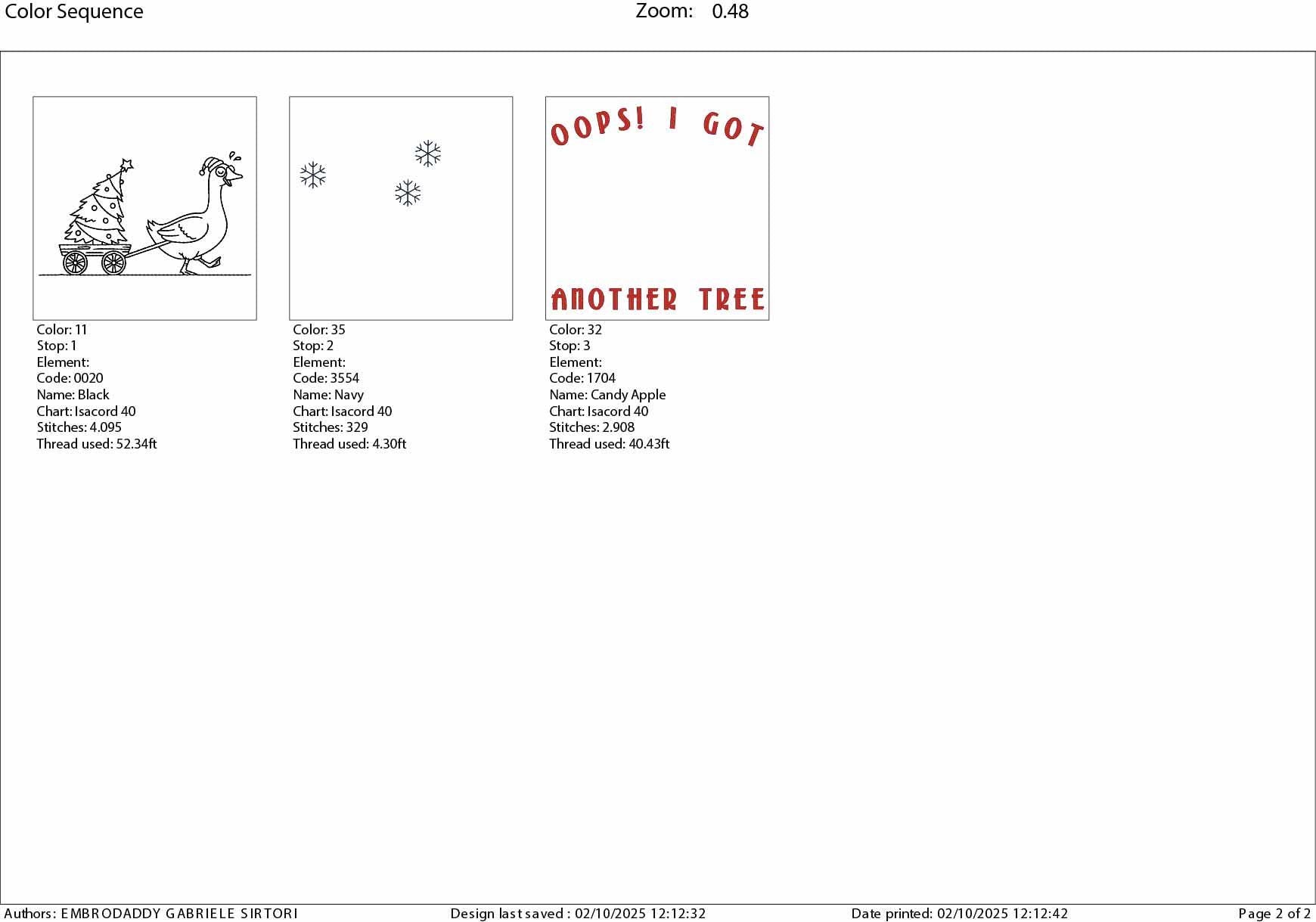 Machine Embroidery files, Oops I Got Another tree, Goose, Christmas vacation, Sarcastic Christmas Humor, PES, xxx, hus & more