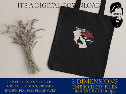 Machine Embroidery files, USA flag, USA, American, United States, PES, xxx, hus & more