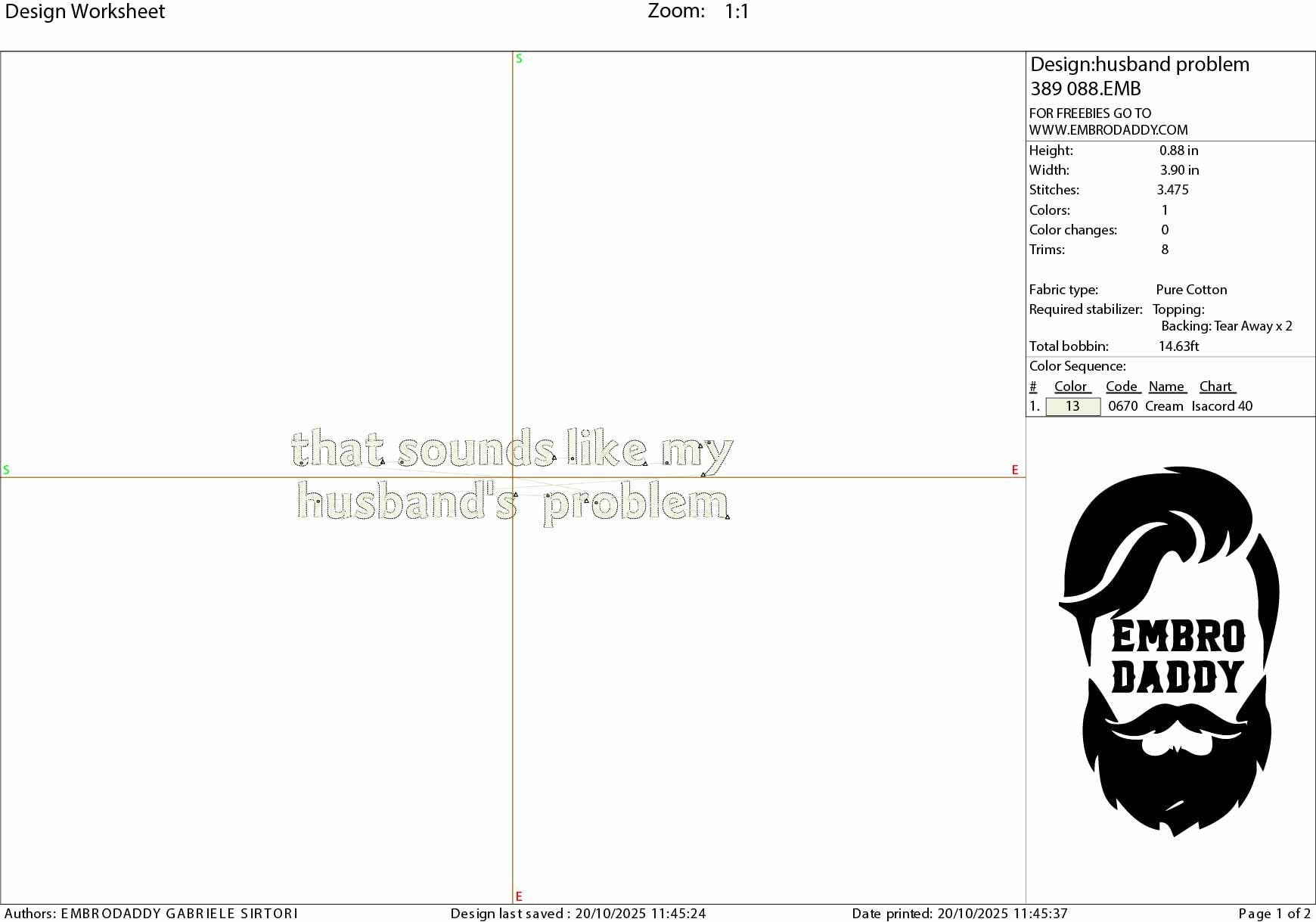 Machine Embroidery files, Husband’s Problem, Trendy Design, wife, Funny Sarcastic, PES, DST, xxx, hus & more