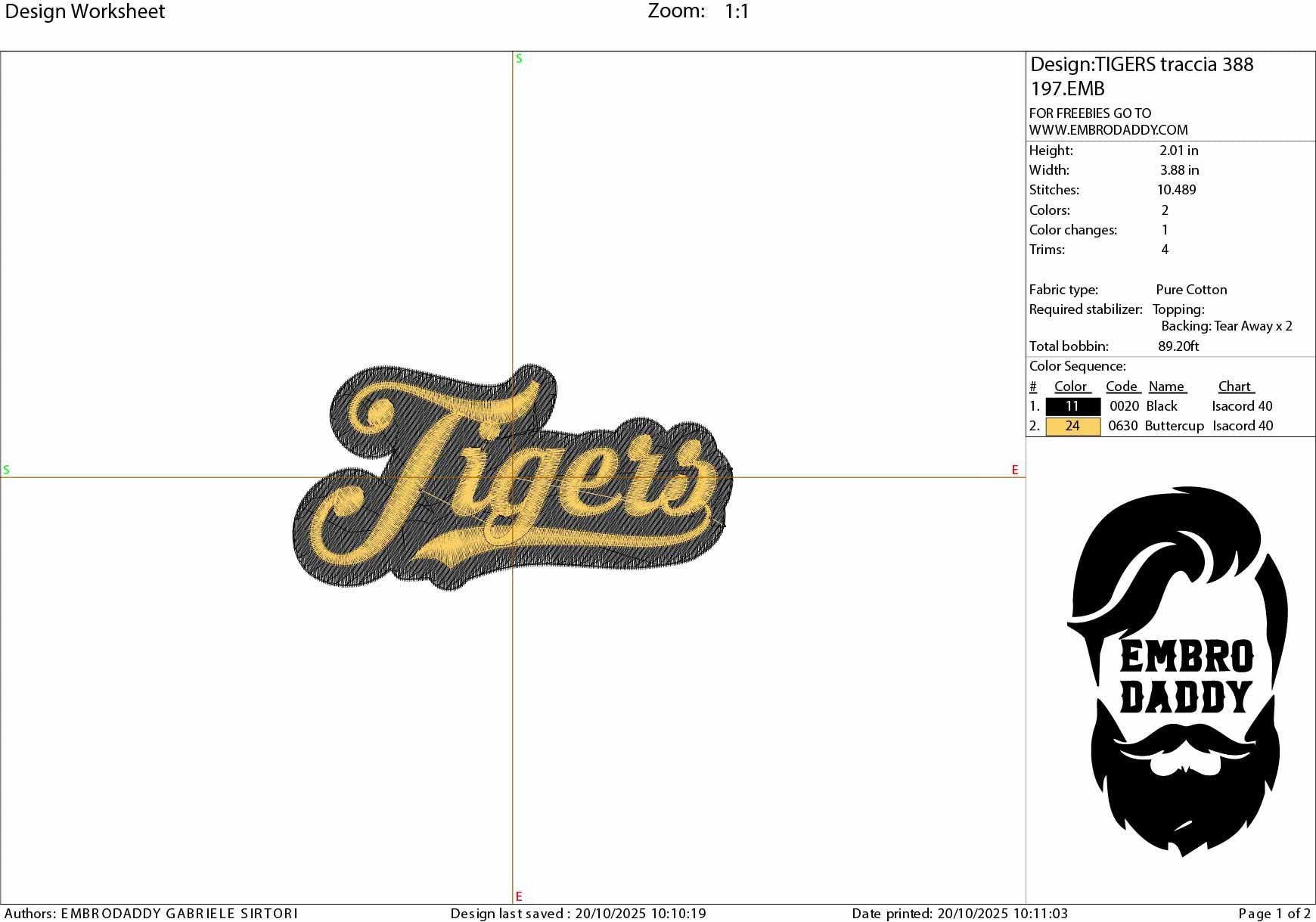 Machine Embroidery files, "Tigers" Team Name, Swoosh, PES, xxx, hus & more