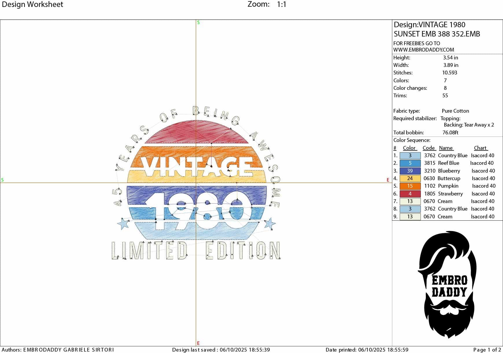 Machine Embroidery files, 1980, 45 year of being awesome, limited edition, birthday funny, PES, xxx, hus & more