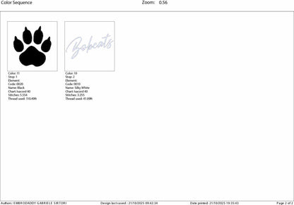 Machine Embroidery files, bobcats, PES, xxx, hus & more, fan embroidery files