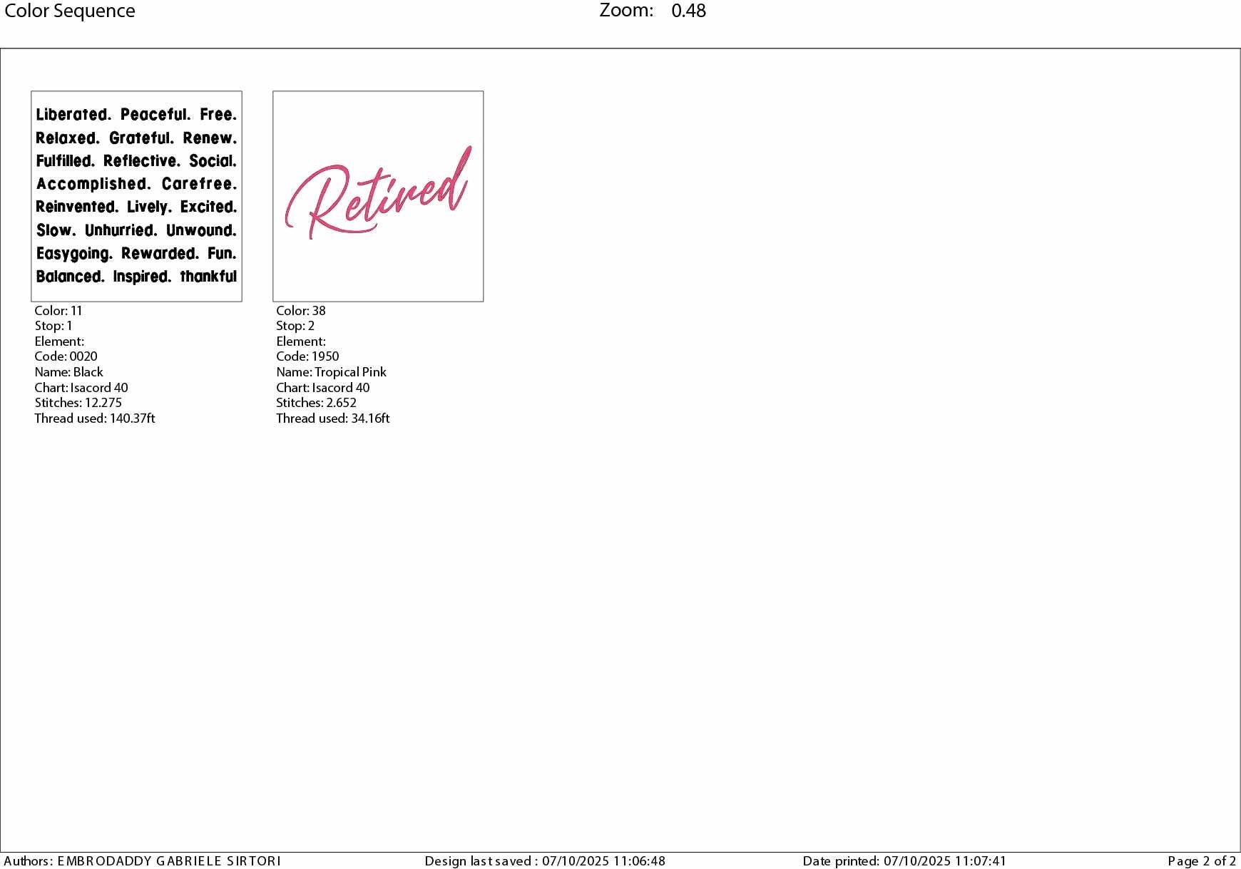 Machine Embroidery files, Retired Words, Gift for Retirement, pes, DST, xxx, hus & more