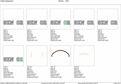 Machine Embroidery files, Senior football 2026, appliqué, sport, PES, xxx, hus & more, fan embroidery files