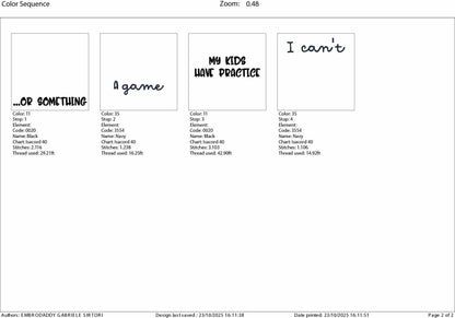 Machine Embroidery files, Sports Mom, My Kids Have Practice, Funny Baseball, Football, Soccer, Volleyball, PES, DST, xxx, hus & more