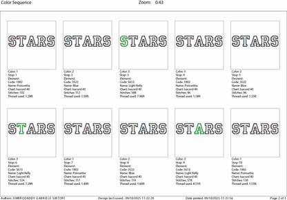 Machine Embroidery files, Stars appliqué, sport, PES, xxx, hus & more, fan embroidery files