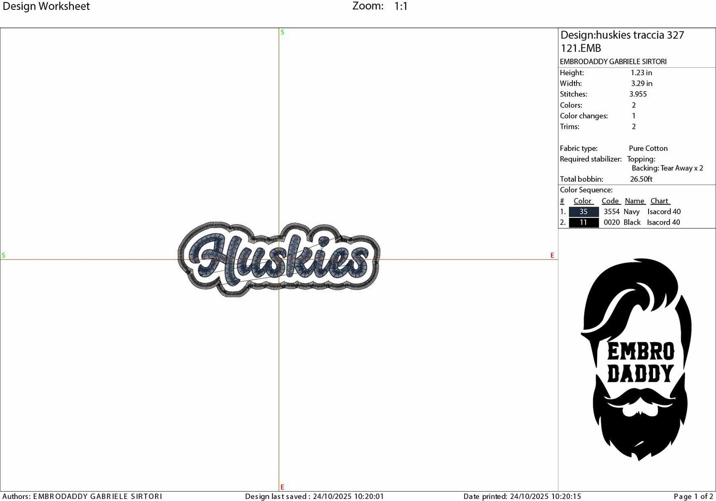 Machine Embroidery files, "Huskies" Team Mascot, Team Name, PES, xxx, hus & more