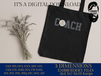 Machine Embroidery files, coach, volleyball, sport, PES, xxx, hus & more, fan embroidery files