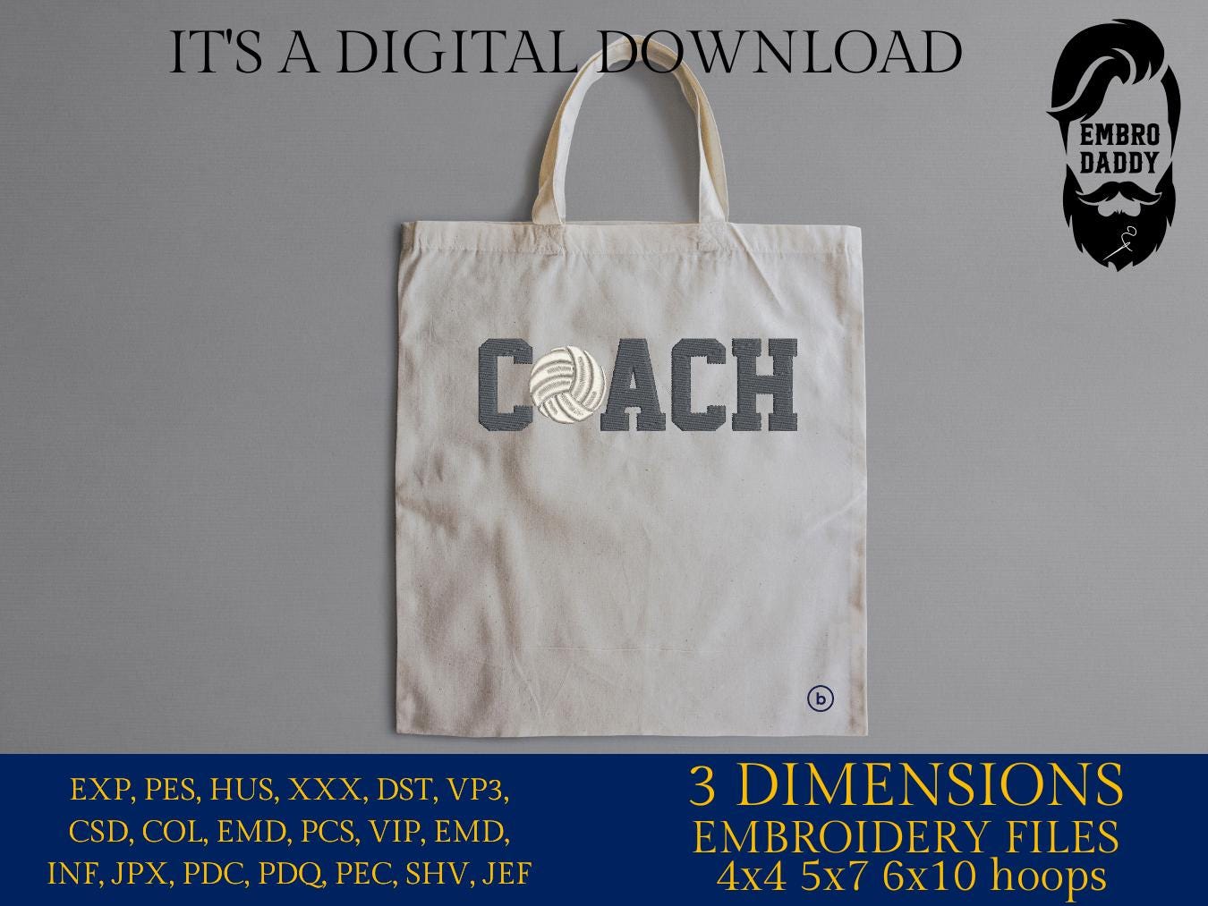 Machine Embroidery files, coach, volleyball, sport, PES, xxx, hus & more, fan embroidery files