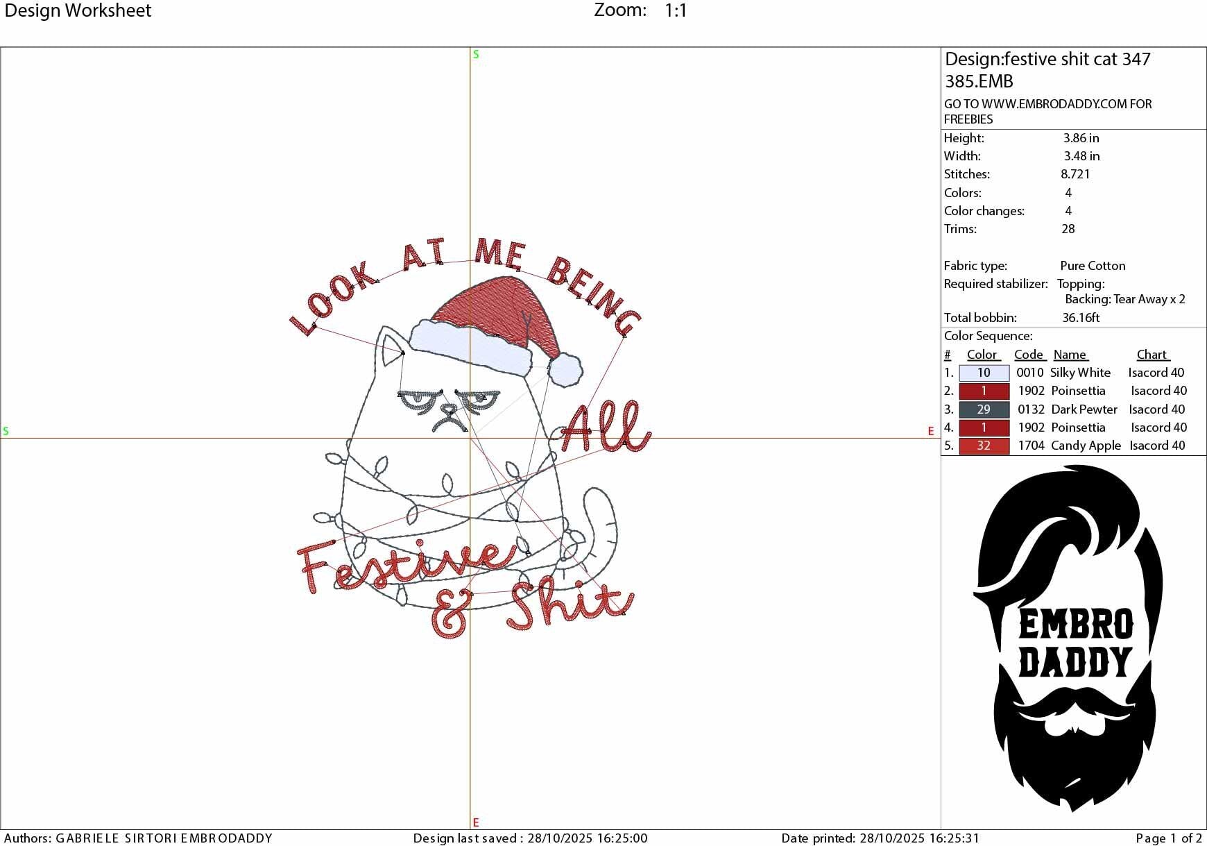 Machine Embroidery files, Being all festive, Grumpy Cat Christmas, Funny Sarcastic Holiday, Sarcastic Christmas Humor, PES, xxx, hus & more