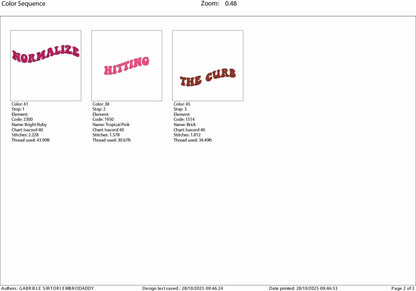 Machine Embroidery files, Normalize Hitting The Curb, funny car, PES, xxx, hus & more