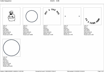 Machine Embroidery files, It's Not a Dad Bod It's a Father Figure, Funny, Sarcastic, Snarky, Adult, DST PES, hus & more