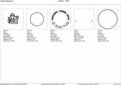 Machine Embroidery files, Professional Plumbing Service, Funny Plumber Humor, PES, xxx, hus & more