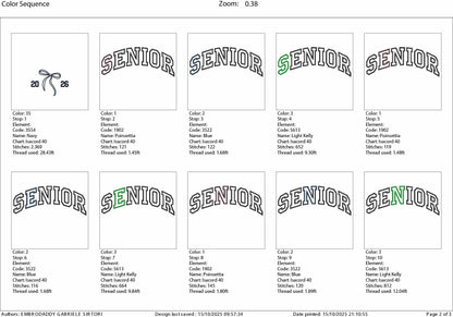 Machine Embroidery files, Senior Mom 2026 appliqué, newborn, PES, xxx, hus & more