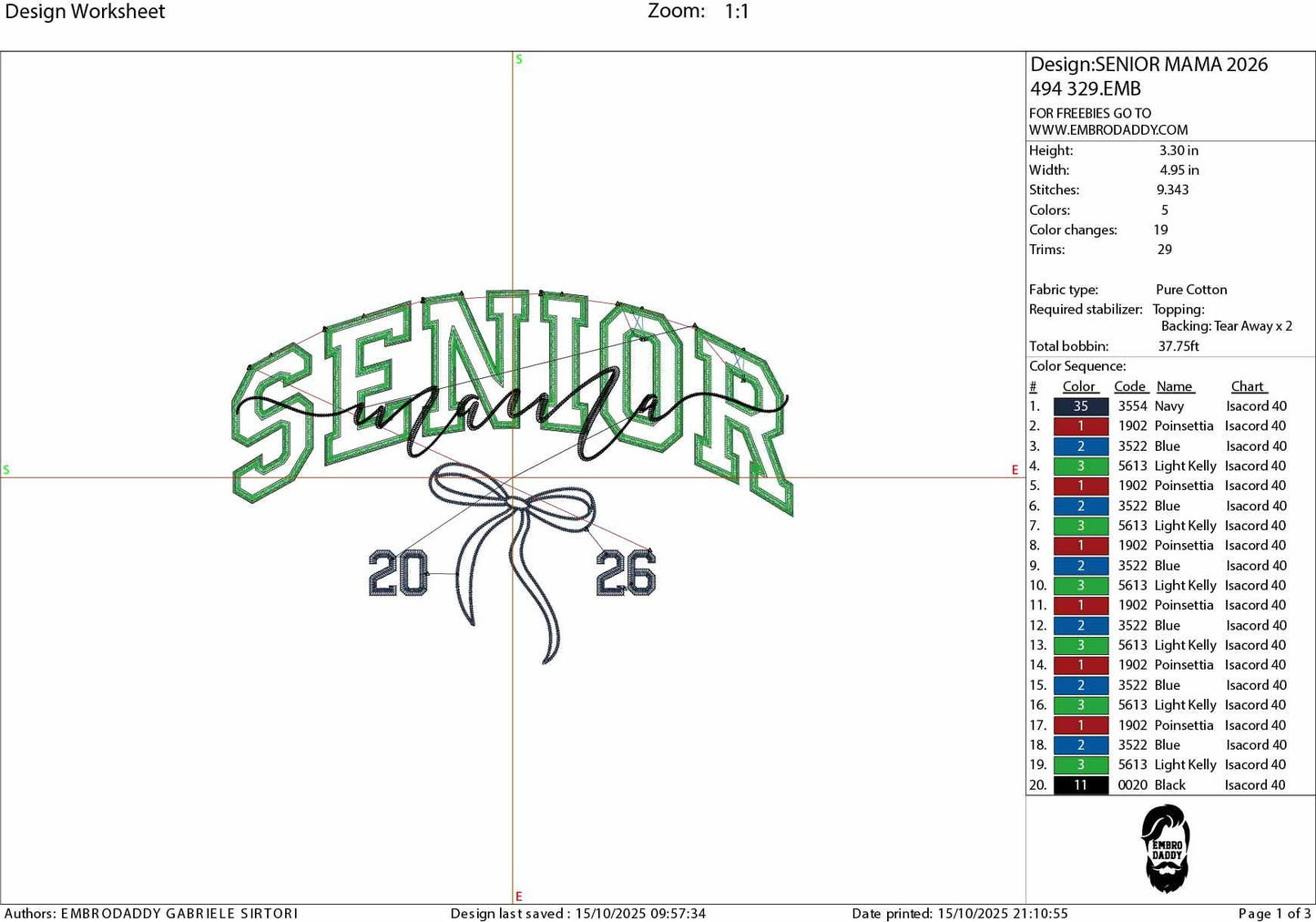 Machine Embroidery files, Senior Mom 2026 appliqué, newborn, PES, xxx, hus & more