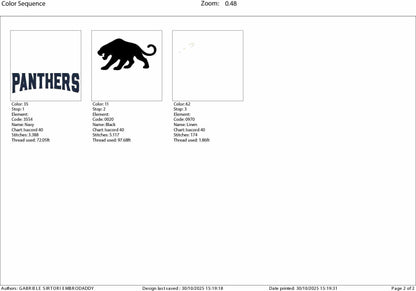 Machine Embroidery files, Panthers, PES, xxx, hus & more, fan embroidery files