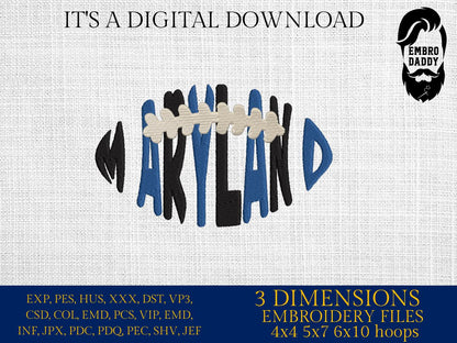 Machine Embroidery, Maryland team embroidery design, football gift idea, dst, PES, xxx, hus & more