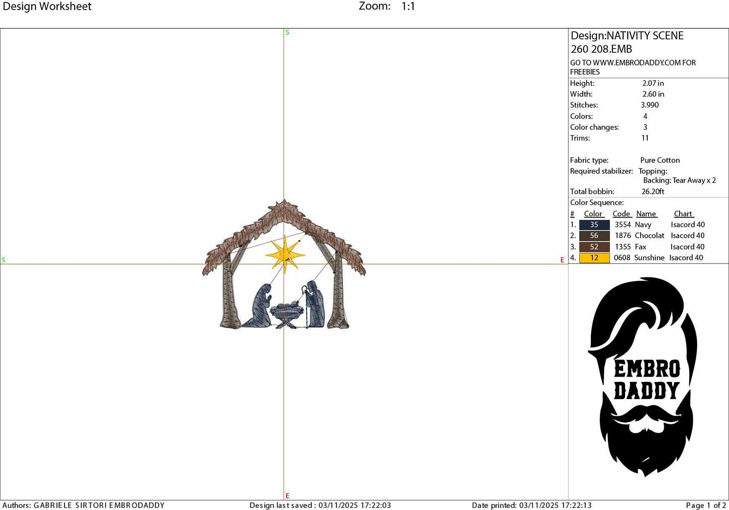 Machine Embroidery files, Baby Jesus Manger Scene Inside, Nativity, Christmas Theme, Mary, Joseph, North Star PES, DST, xxx, hus and more