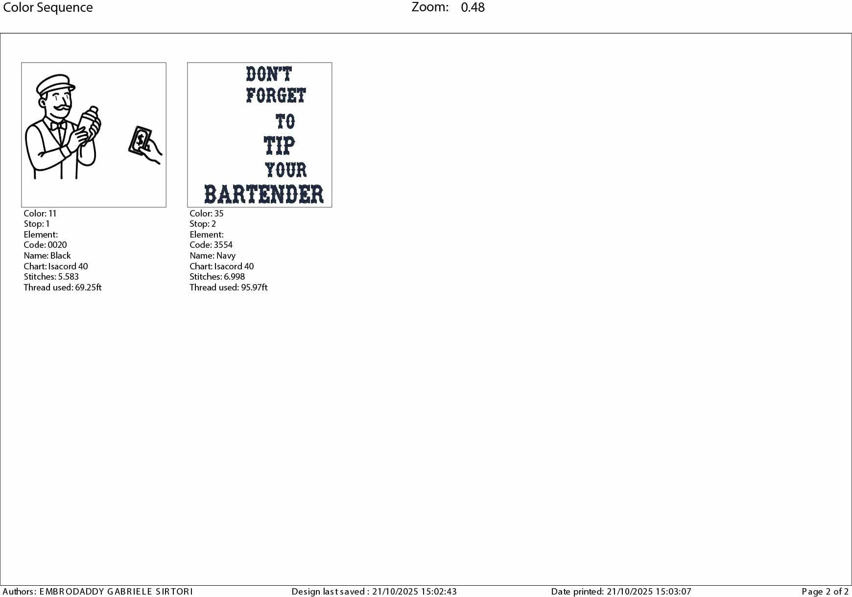 Machine Embroidery files, Don't forget to tip your bartender, DST, PES, xxx, hus & more