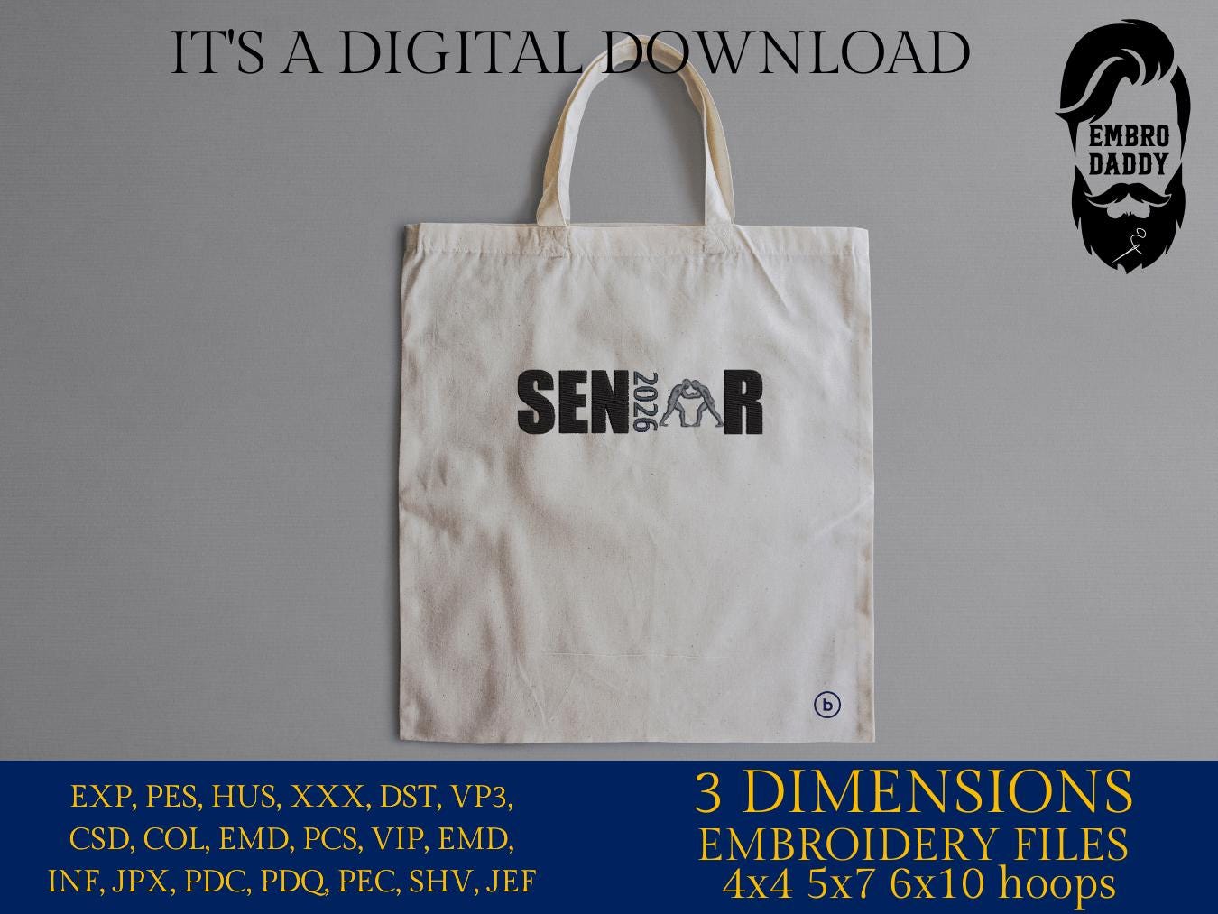 Machine Embroidery files, wrestling, Senior 2026, PES, xxx, hus & more