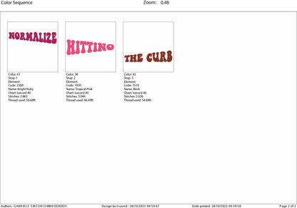 Machine Embroidery files, Normalize Hitting The Curb, funny car, PES, xxx, hus & more