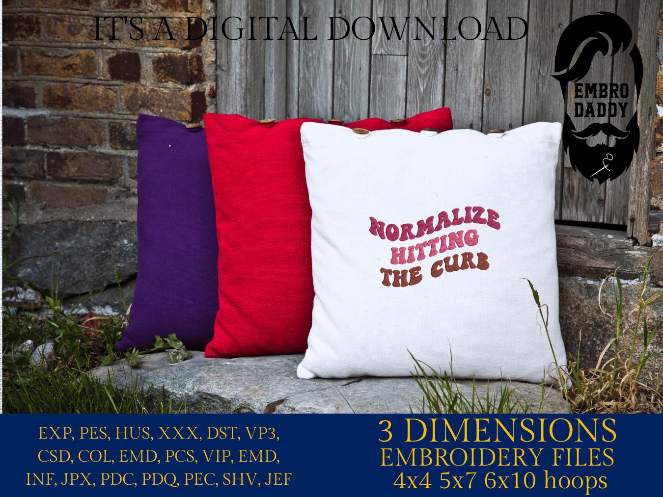 Machine Embroidery files, Normalize Hitting The Curb, funny car, PES, xxx, hus & more