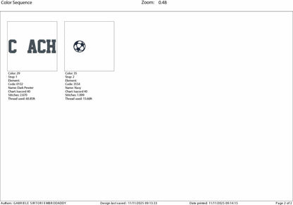 Machine Embroidery files, coach, soccer, sport, PES, xxx, hus & more, fan embroidery files