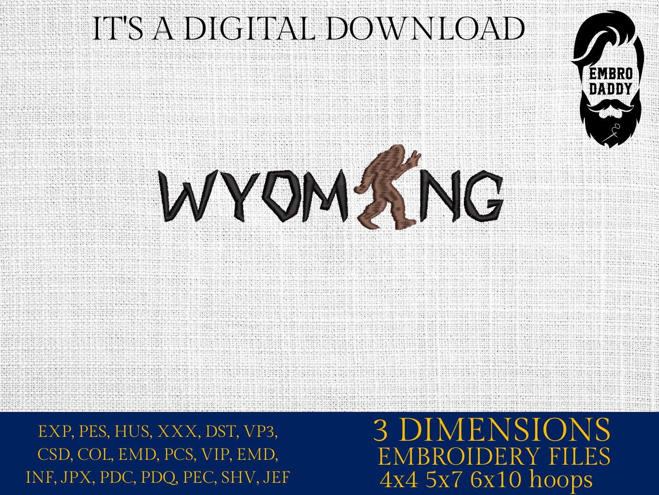 Machine Embroidery files, Wisconsin, Bigfoot, DST, PES, xxx hus & more