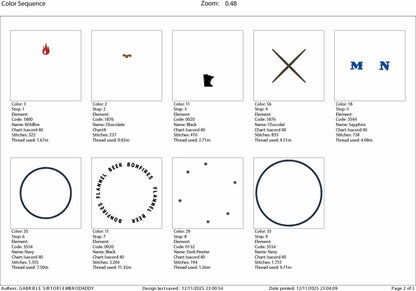 Machine Embroidery files, Minnesota, DST, PES, xxx hus & more
