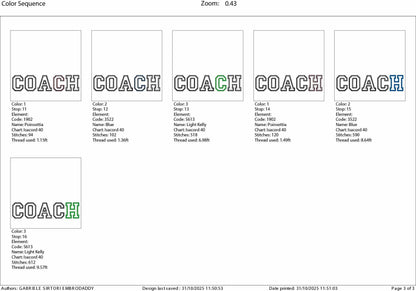 Machine Embroidery files, coach appliqué, soccer, PES, xxx, hus & more, fan embroidery files