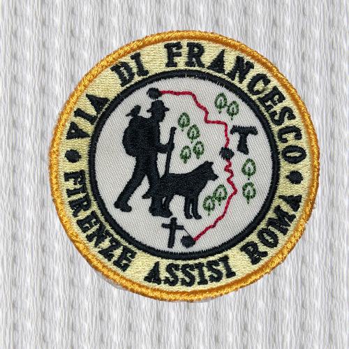 The Way of St. Francis of Assisi Embroidered Patch, Pilgrim Badge Iron-On/Sew-On, Travel Symbol