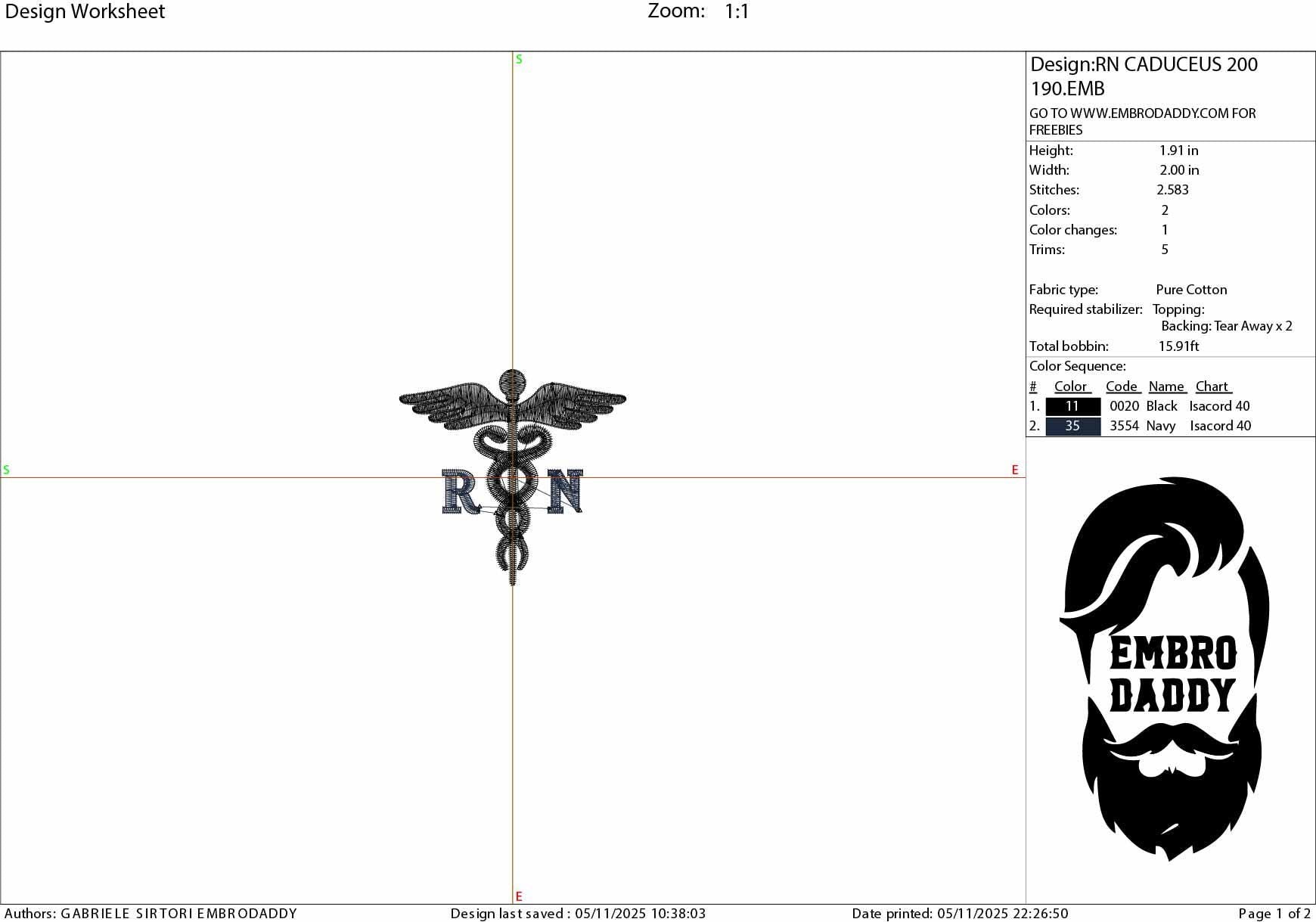 Machine Embroidery files, Medical Caduceus Symbol Silhouette, registered Nurse, Nurse Staff, , hospital dst, PES, xxx, hus & more