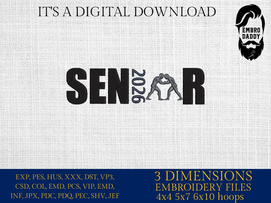 Machine Embroidery files, wrestling, Senior 2026, PES, xxx, hus & more