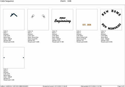 Machine Embroidery files, New Home new Beginning 2026, PES, xxx, hus & more, embroidery files