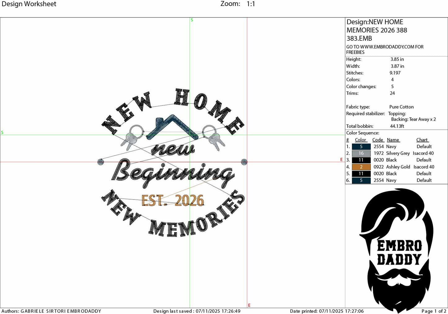 Machine Embroidery files, New Home new Beginning 2026, PES, xxx, hus & more, embroidery files