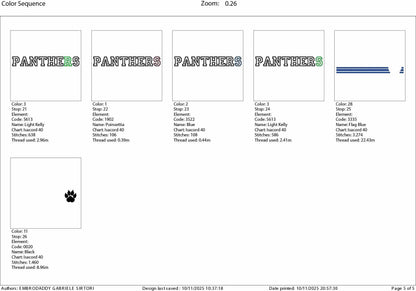 Machine Embroidery files, panthers appliqué, sport, PES, xxx, hus & more, fan embroidery files