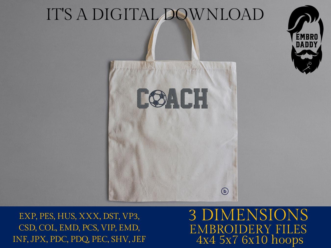 Machine Embroidery files, coach, soccer, sport, PES, xxx, hus & more, fan embroidery files