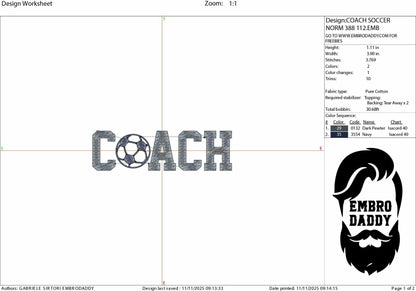 Machine Embroidery files, coach, soccer, sport, PES, xxx, hus & more, fan embroidery files