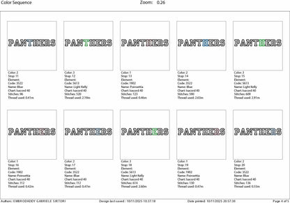 Machine Embroidery files, panthers appliqué, sport, PES, xxx, hus & more, fan embroidery files