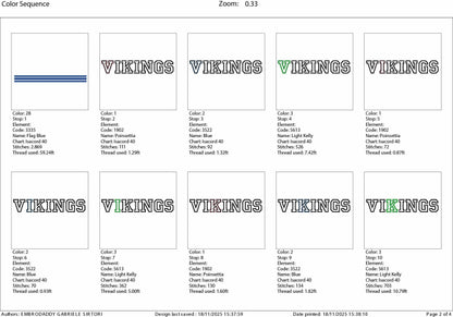 Machine Embroidery files, Vikings appliqué, sport, PES, dst, xxx, hus & more