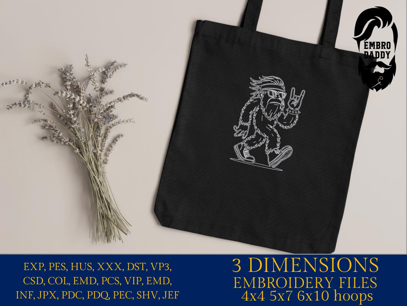 Machine Embroidery files, bigfoot funny, metal, PES, xxx, hus & more