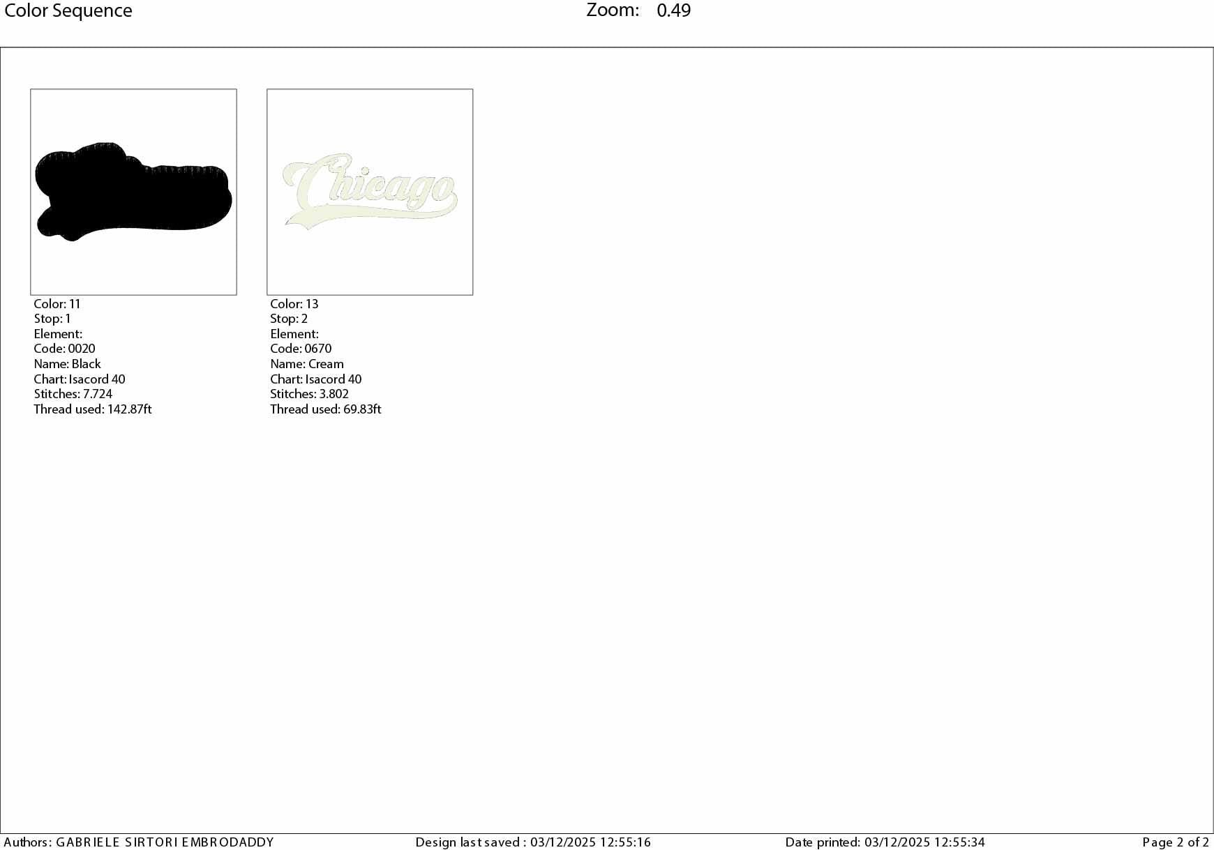 Machine Embroidery, "Chicago" Baseball Style Swoosh Underline, PES, xxx, hus & more