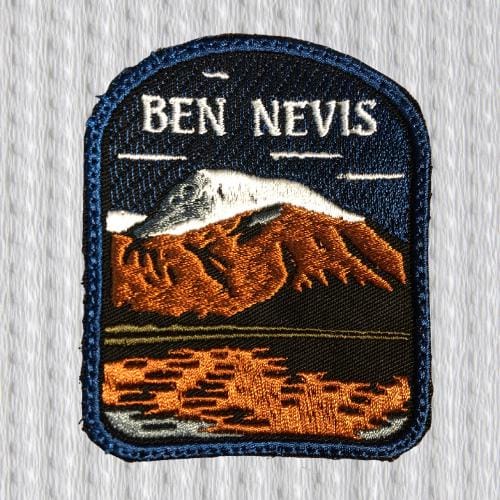 Ben Nevis Embroidered Patch – Scotland Mountain Badge • Hiking Souvenir • Outdoor Adventure Patch for Backpacks & Jackets