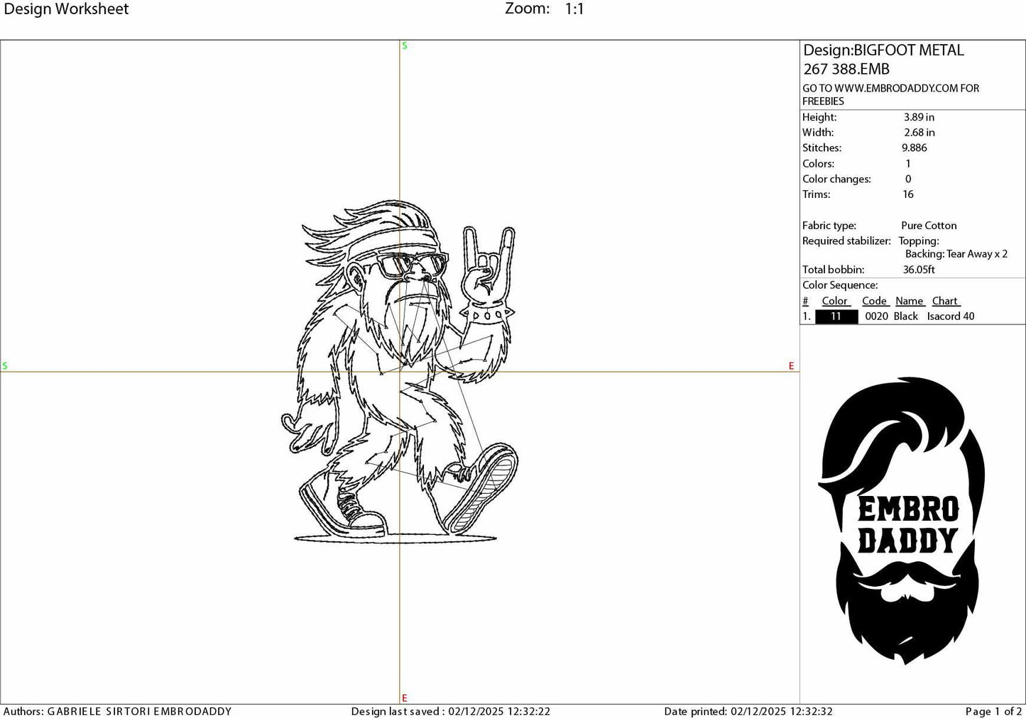 Machine Embroidery files, bigfoot funny, metal, PES, xxx, hus & more
