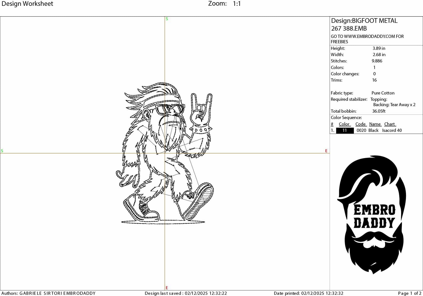 Machine Embroidery files, bigfoot funny, metal, PES, xxx, hus & more