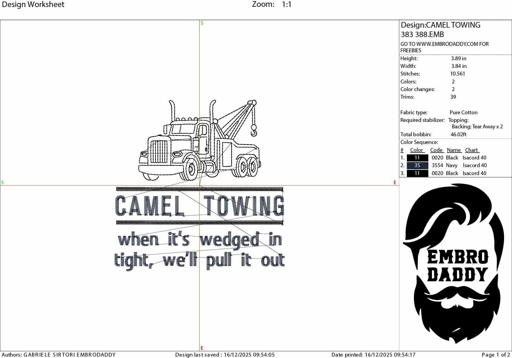 Machine Embroidery files, Camel Towing, Funny Adult Tow Truck Humor, Digital File, PES, xxx, hus & more