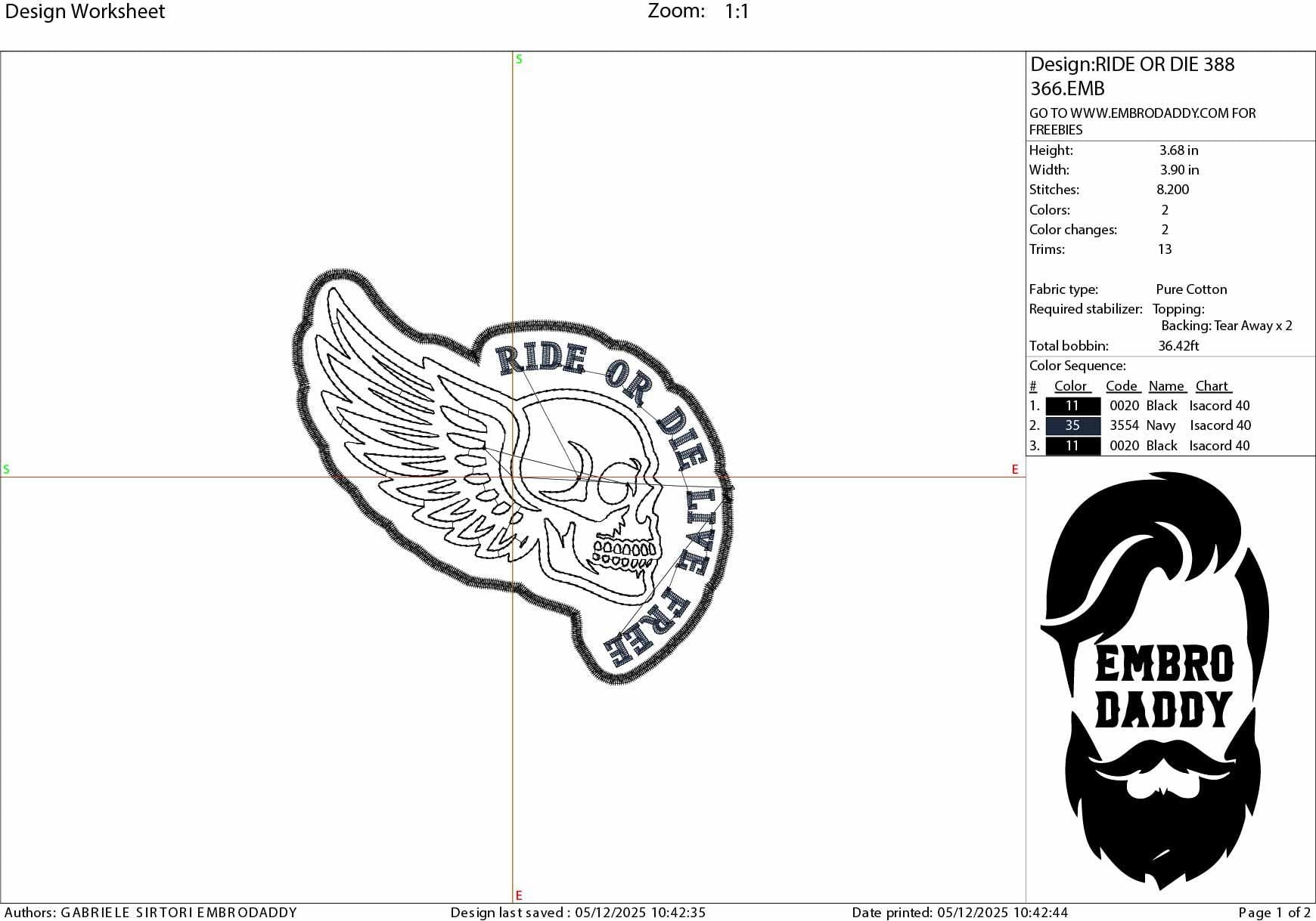 Machine Embroidery files, Ride or Die Biker, Live Free Skull, Racing Motorcycle Wings Chopper Bike, PES, dst, xxx, hus & more