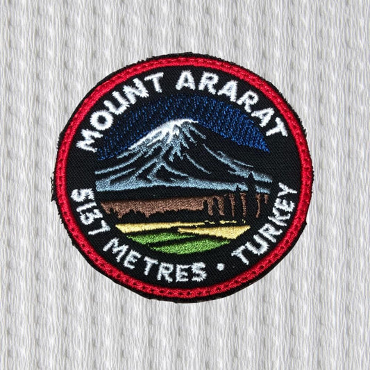 Mount Ararat Embroidered Patch • 5137 Meters Turkey Mountain Badge • Hiking Patch for Jackets, Backpacks & Gear