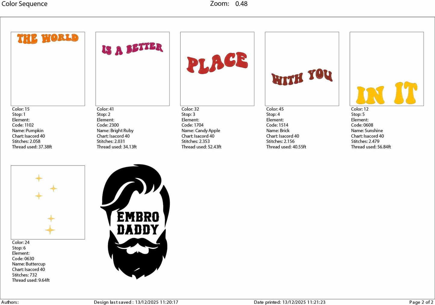 Machine Embroidery files, the world is a better place with you in it, PES, dst, xxx, hus & more